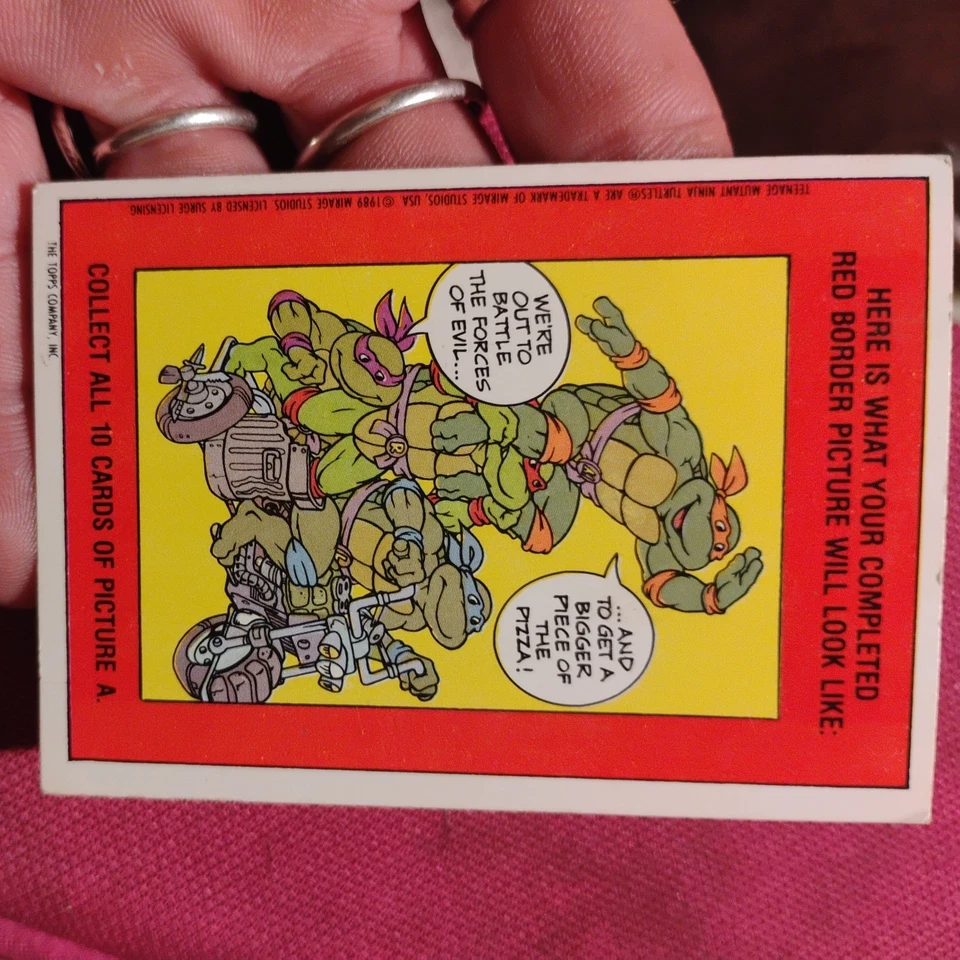 1989 O.P.C. TMNT #94 Splinter RC; Teenage Mutant Ninja Turtles (RARO) pegatina  Foto 2 de 4