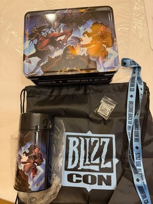 Blizzcon 2026 Exclusive Gift Tin, Lanyard, Pin, Thermos, bag