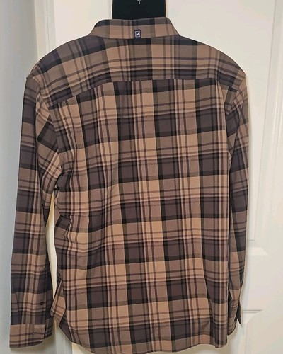 Mizzen Main Shirt Mens XL Brown Plaid Upstate Flannel Button Down Long Sleeve - Picture 4 of 9