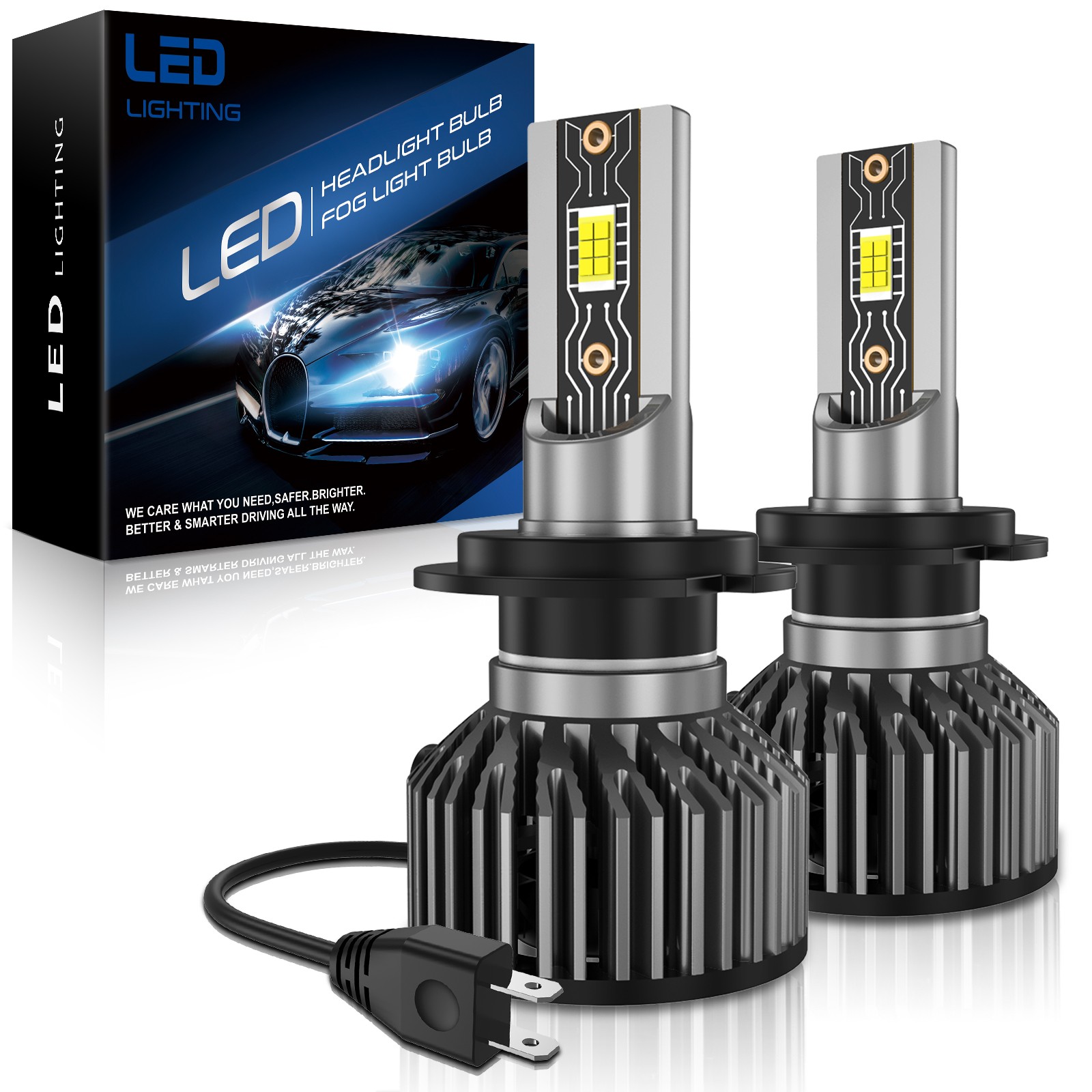 LED Lampadina per Fari Auto Kit Sostituire Alogena 60W Plug And Play CANBUS - Immagine 1