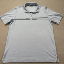 Travis Mathew Shirt Adult Large Blue Polo Golf TPC Sawgrass Casual Short Sleeve