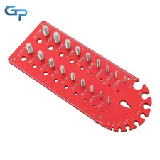 Nut and Bolt Thread Checker, 18 Hole 3/32 to 1/2 Inch Identifier Gauge