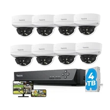 Reolink 4K Home Dual-lens Security Camera System 16CH 4TB NVR with Duo 2V PoE