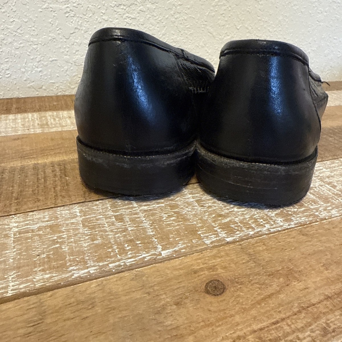 Vintage Zelli Italy Black Leather Loafers Size 9 Zelli Vintage Leather loafers with tassels Men main image 2