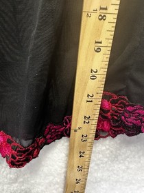 Vtg Fredrick&rsquo;s Hollywood Black Babydoll sheer mesh Top Dress Lingerie Witchigoth