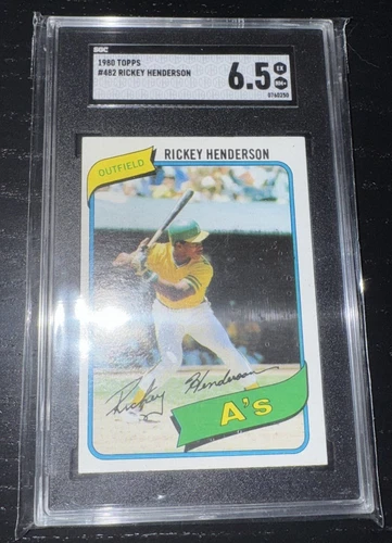 1980 Topps RICKEY HENDERSON Rookie RC #482 SGC 6.5 EX-NM+