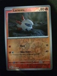 Larvesta 040/197 Reverse Holo Common Obsidian Flames