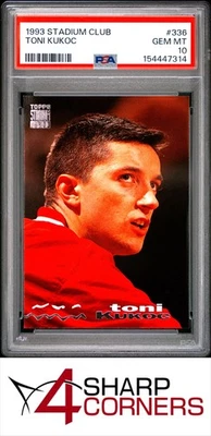 1993 STADIUM CLUB #336 TONI KUKOC RC BULLS HOF PSA 10 - Image 1 of 3