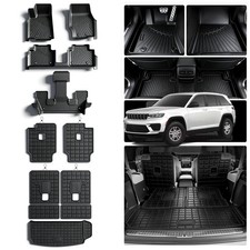 Floor Mats for 2021-2025 2026 Jeep Grand Cherokee L 6 Seats 2nd Row Bucket S...