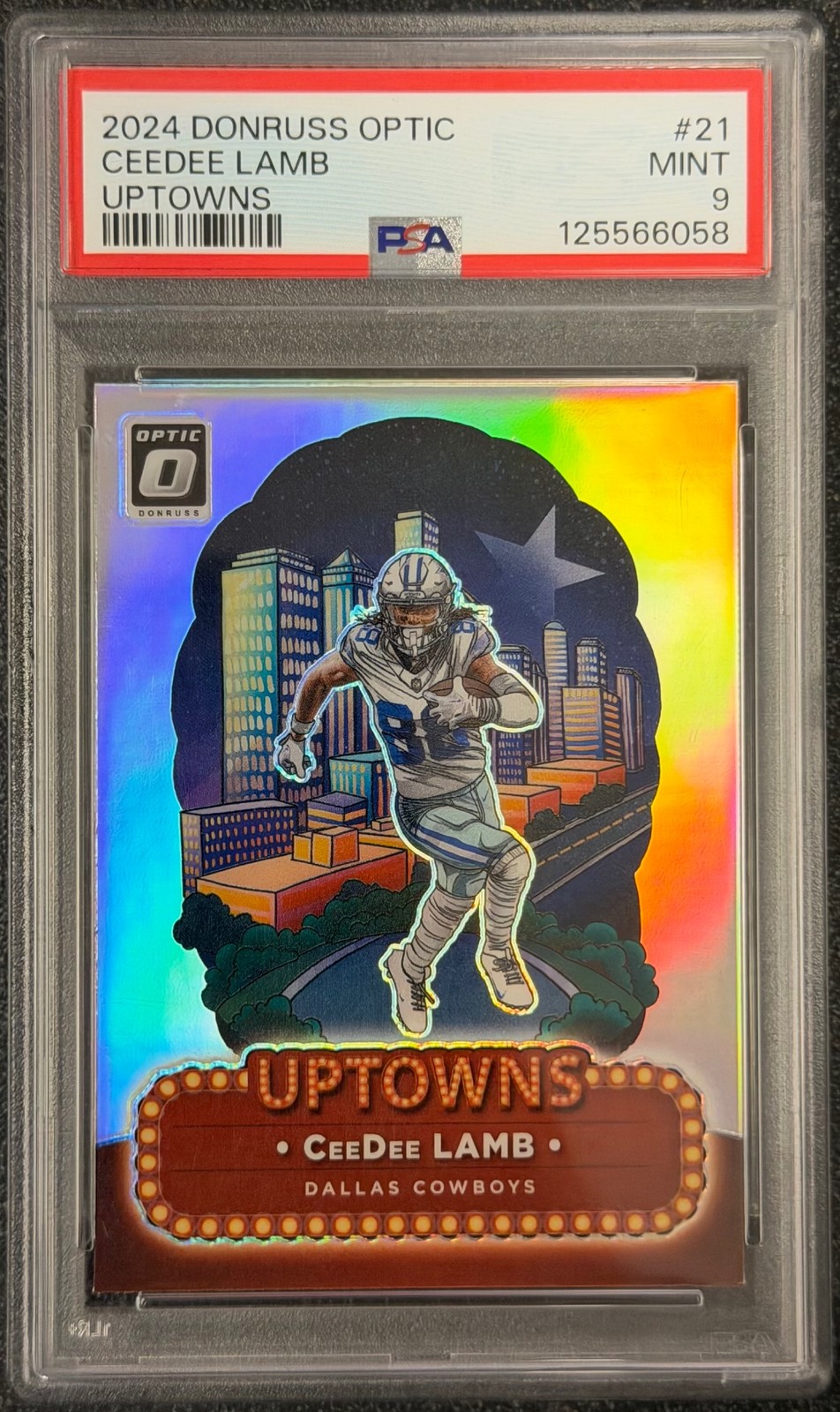2024 Donruss Optic #21 CeeDee Lamb Uptowns Case Hit PSA 9