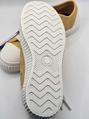 【FRED PERRY】 ★ Hughes Low Textured Suede ★ Golden Hour FRED PERRY HUGHES LOW TEXTURED SUEDE SHOES, GOLDEN HOUR