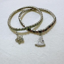 Disney Princess Rapunzel Jasmine Charm Bracelet Pink Purple Green Rubber