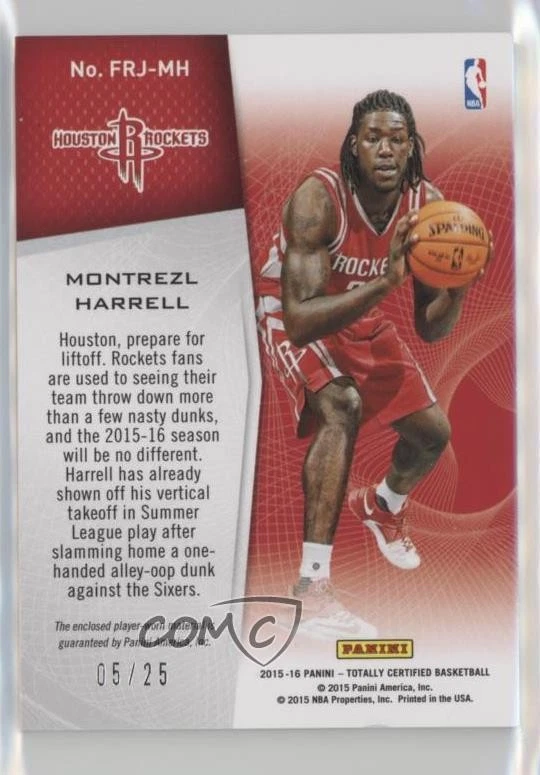 2015-16 Panini Totally Certified Camo /25 Montrezl Harrell #FRJ-MH RC - Image 2 of 2