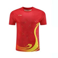Li Ning Men's Table Tennis Badminton T-shirt Sports Short Sleeve Tee 25-111804