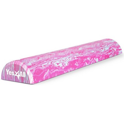 Yes4All EVA Firm Half Round Foam Roller for Exercise, 36 Inch, Unicorn Marble