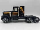 Vintage 1982 Tonka Car Semi- Truck Kenworth Black Yellow Orange 7.5"
