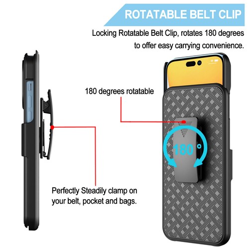 Rugged Stand Case Heavy Duty Hard Cover Shockproof Belt Clip w/ Kickstand - Picture 46 of 48