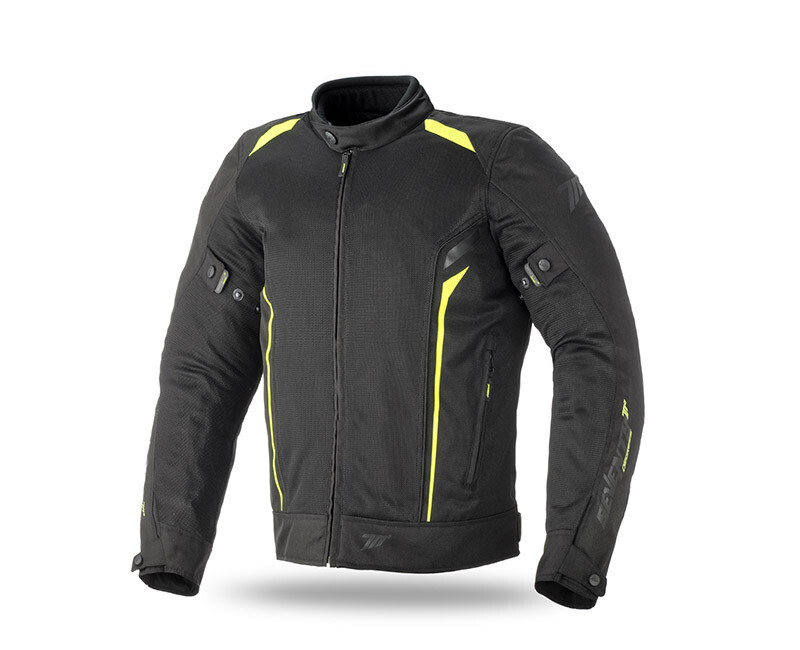 GIACCA MOTO UOMO ESTIVA TRAFORATA NERO SEVENTY DEGREES JT32 OMOLOGATA CE BMW