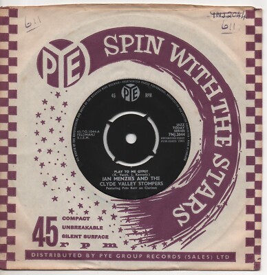 IAN MENZIES/CLYDE VALLEY STOMPERS play to me gypsy*trombones to the fore '61 PYE