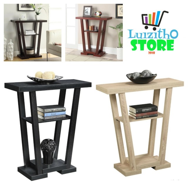 Decorative Pendleton Modern Black Rectangle Console Table For Sale