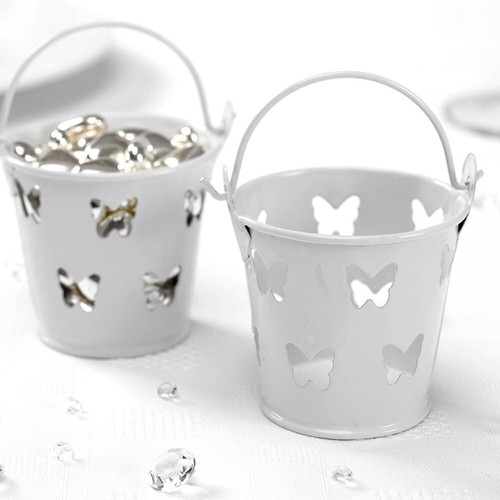 Elegant Butterfly White and Silver Wedding Supplies and Tableware - Picture 2 of 29