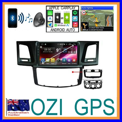for TOYOTA HILUX 2014 GPS CARPLAY ANDROID AUTO CAMERA ODB DAB+ TPMS DVR