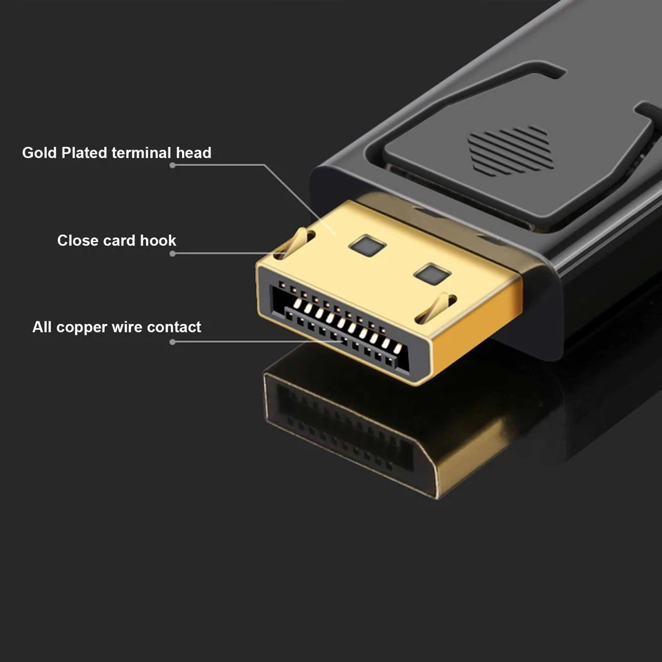 4K HD Display Port DP Male To HDMI Female Adapter Converter For 1080P HDTV PC G - Image 4 of 4