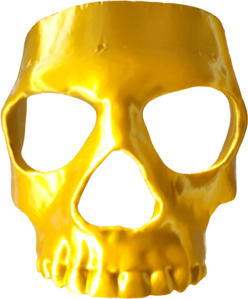 Phantom Half Skull Face Mask Halloween Costume Masquerade Mask [GOLD] 3d Printed - Image 2 of 4