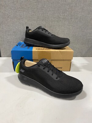 Men's Skechers Go Walk Max Effort Lace up Breathable Trainers in Black | eBay