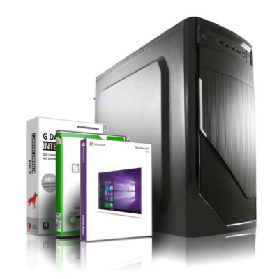 XL PC System AMD Ryzen 3 3200G 8GB DDR4 512GB SSD Windows 10 Komplett Computer