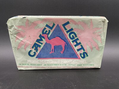 Vintage Camel Lights Genuine Taste Package of 50 Matchbooks from