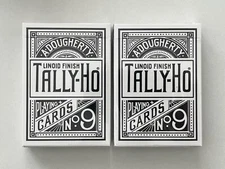 White Tally Ho Playing Cards (Circle or Fan Back) by Penguin Magic USPCC DS1 NEW