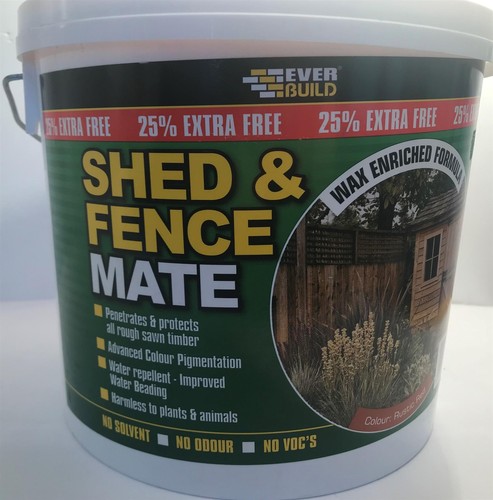 Everbuild Shed and Fence Mate Rustic Red 5 Litre - 第 2/3 張圖片