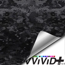 VVivid 2022 VVivid+ Black Forged Carbon Vinyl Car Wrap Film | V485