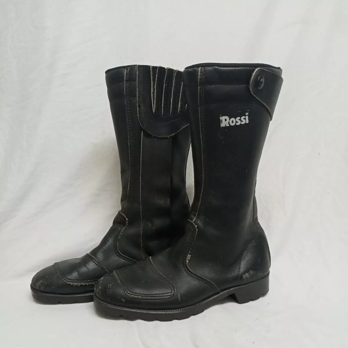 Vintage Rossi Motorcycle Boots Size 5 leather upper made in