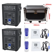 2 Pack 750W DMX512 Cold Spark Machine Cool Fireworks Sparkler with Flight Case