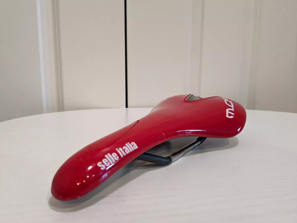Pinarello Most Selle Italia XLR XP Red Carbon Road Bike Saddle Rare