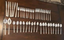 44 Pieces Oniedacraft Stainless Steel Flatware 6 Place Settings Rose Pattern