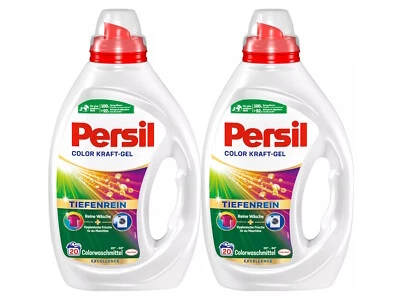 Persil Color Kraft-Gel Flüssigwaschmittel Colorwaschmittel für Buntwäsche 2x20WL - Bild 1 von 4