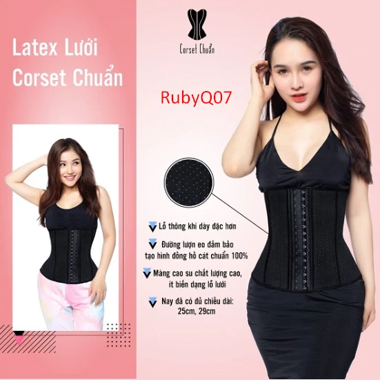 1x Dai giam eo Latex Corset chuan Hy Lap Waist Belt shape reduce and slim  waist