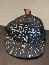 Disney Star Wars Kids Flat Black Galaxy Light Speed Snapback Cap NWT Free Ship