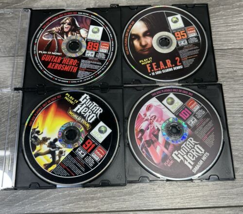 Xbox Magazine Demo Disc Bundle Lot Guitar Hero Smash Hits Aerosmith World Tour - Picture 6 of 6