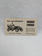 Revell Quick Construction Kit 1909 Stanley Steamer Highway Pioneers Instructions