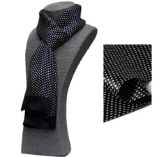 Men's 100 Silk Scarf Neckerchief Double Layer Silk Cravat Silky Elegant