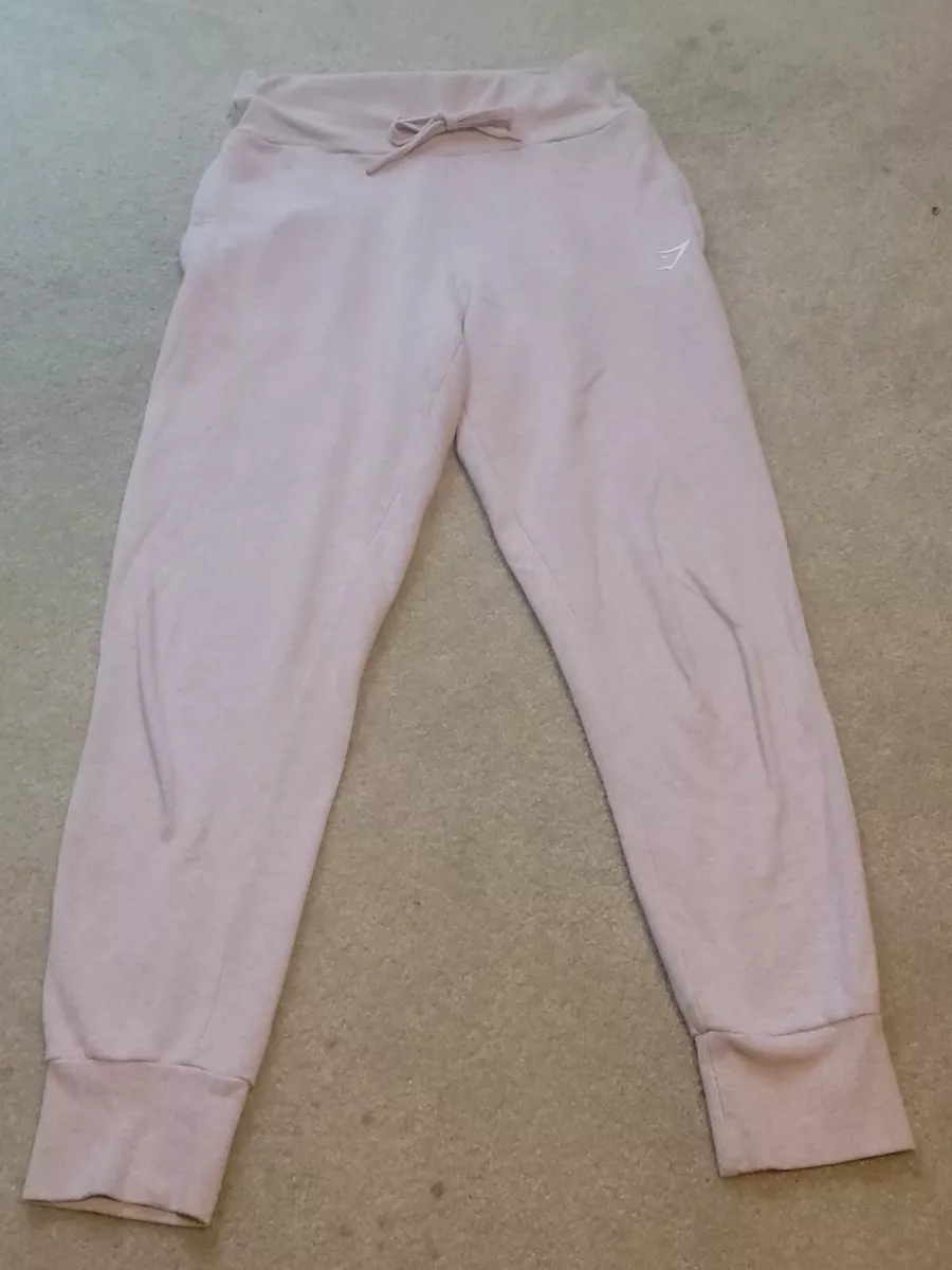 Gymshark Sweatpants Joggers Women's Size in photos light pink High Waisted