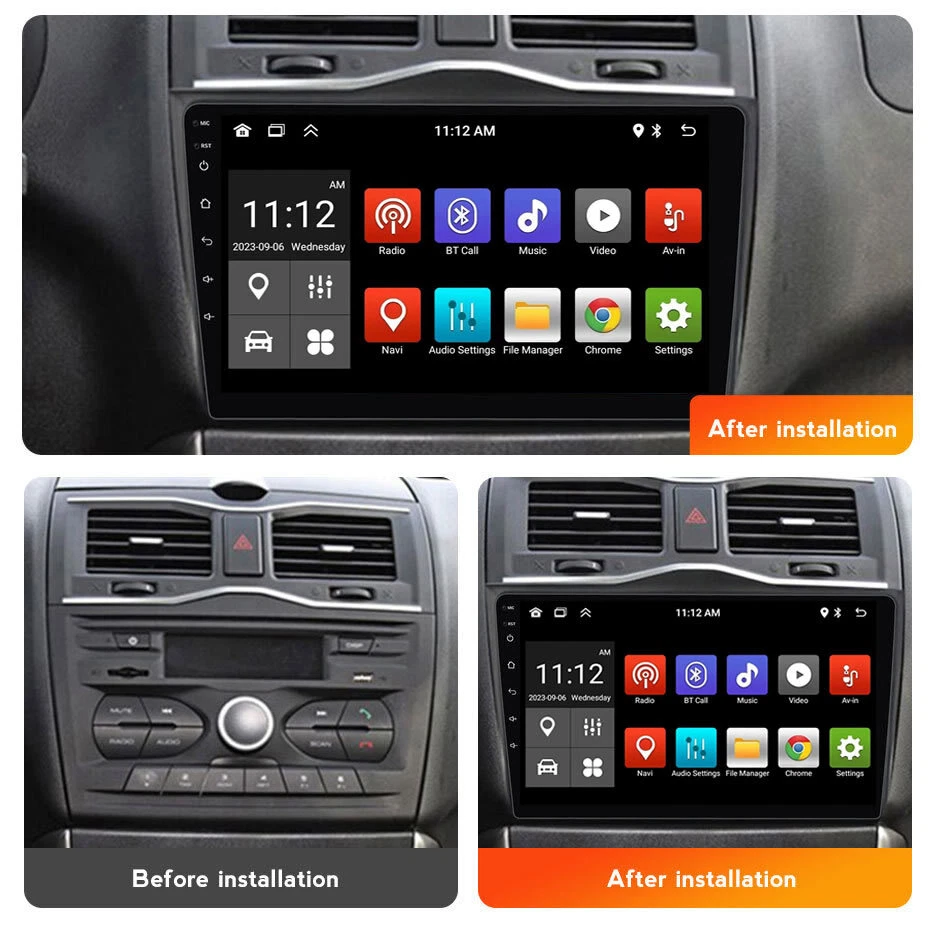 Radio estéreo para automóvil Android 12 9" GPS SAT navegación DAB para Lada Granta 2018-2019 - Imagen 2 de 4