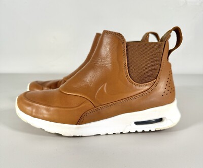Nike Womens Air Max Thea Mid 859550-200 Brown Leather Boot Sneakers Sz 6 EU 36.5