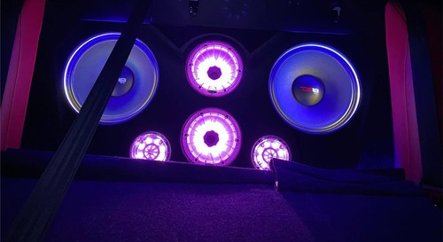Set with 4PCS 6.5" RGB Color LED Remote Bluetooth Audio Car Speaker Rings Lights - Bild 9 von 23