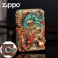 Jacket Luminous Dragon And Phoenix Legend Wealth Attraction Zippo Lighter US