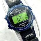 Vintage Timex Expedition Womens Two Tone Blue Green Digital Watch, New Battery